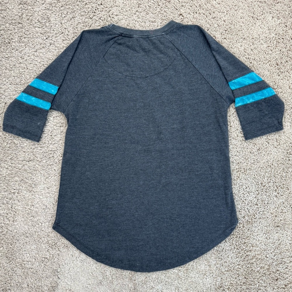 Coastal Carolina Chanticleers Raglan Tee Pressbox‎ Womens S Gray 3/4 Sleeve Top - Picture 2 of 8